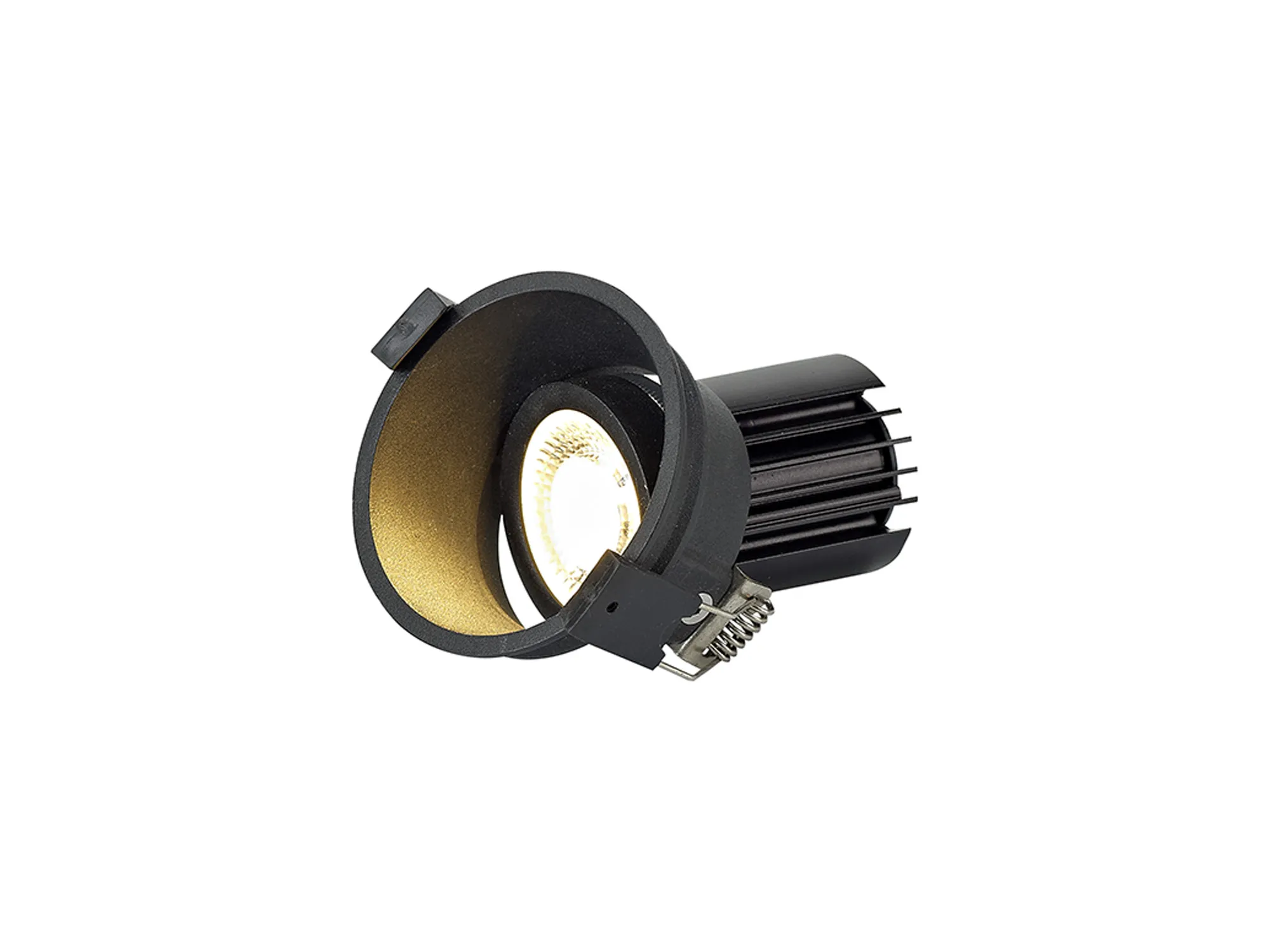 Bania A 12 Powered by Tridonic  12W 2700K 1200lm 24° CRI>90 LED Engine; 350mA Black Adjustable Recessed Spotlight; IP20